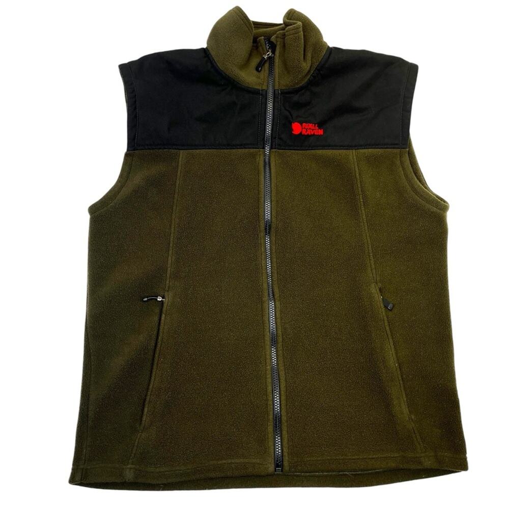 Fjallraven Fleece vest olive green black - L